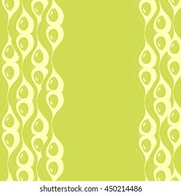 Abstract hand-drawn creative background in yellow-green and olive colors. Vector illustration.