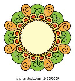 Abstract Hand-drawn doodle frame