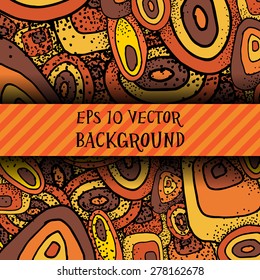 Abstract hand-drawn doted ellipse texture for banner with title zone