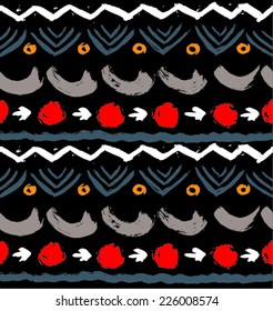 Abstract hand-drawn ethnic pattern
