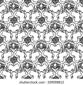 abstract hand-drawn ethnic pattern, tribal background