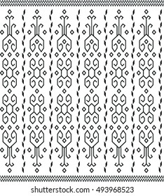 abstract hand-drawn ethnic pattern . vector illustration.