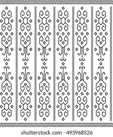 abstract hand-drawn ethnic pattern . vector illustration.