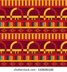 Abstract hand-drawn ethno pattern, tribal background. Pattern can be used for wallpaper, web page background, others. Bright vector tribal texture.