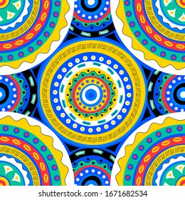 Abstract hand-drawn ethno pattern, tribal background. Pattern can be used for wallpaper, web page background, others. Bright vector tribal texture.
