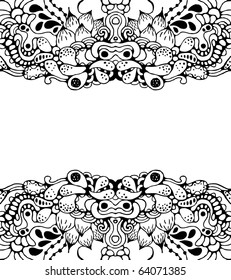 abstract hand-drawn frame