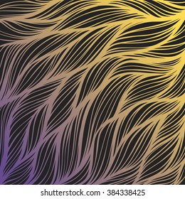 Abstract hand-drawn hair pattern background