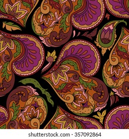 Abstract hand-drawn heart. Seamless background
