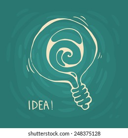 The abstract hand-drawn IDEA symbol