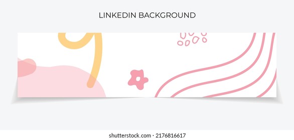 Abstract handdrawn linkedin banner vector