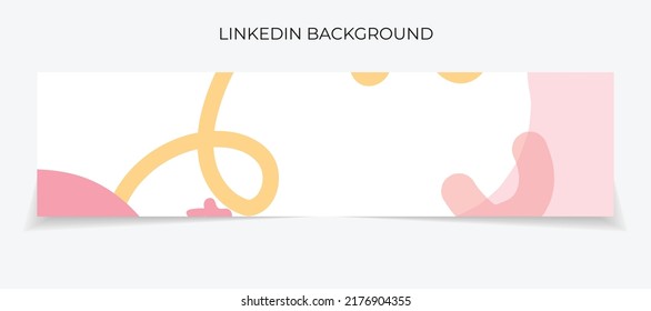 Abstract handdrawn linkedin banner vector