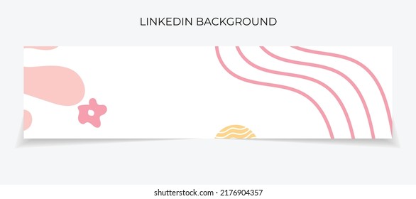 Abstract handdrawn linkedin banner vector