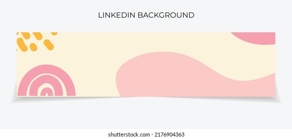 Abstract handdrawn linkedin banner vector