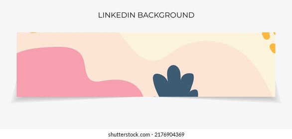 Abstract handdrawn linkedin banner vector