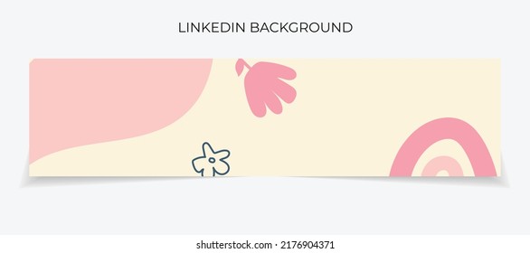 Abstract handdrawn linkedin banner vector