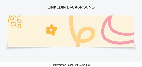 Abstract handdrawn linkedin banner vector