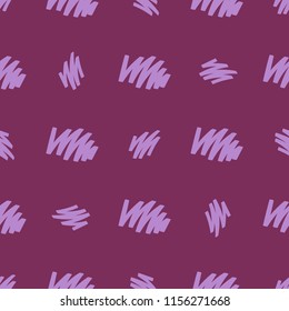Abstract hand-drawn objects,shapes. Vector seamless pattern.
