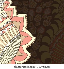 Abstract Hand-Drawn Paisley background