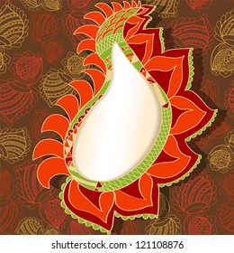 Abstract Hand-Drawn Paisley Pattern
