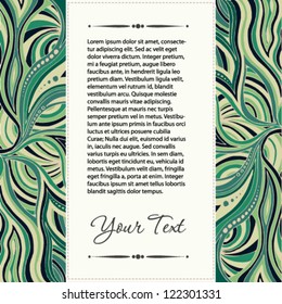 Abstract hand-drawn pattern, waves background.