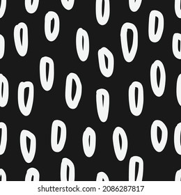 Abstract Hand-Drawn Polka Dot Seamless Patterns
