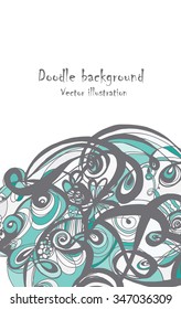 Abstract hand-drawn retro waves pattern, wavy background. 