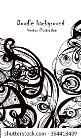 abstract hand-drawn retro waves pattern, wavy background. Vector illustration