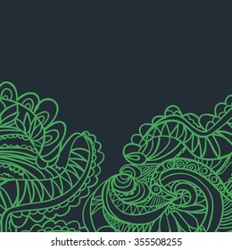 abstract hand-drawn retro waves pattern, wavy background.vector illustration