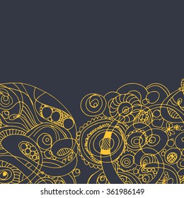 abstract hand-drawn retro waves pattern, wavy background.vector illustration