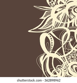 abstract hand-drawn retro waves pattern, wavy background.vector illustration