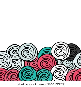 abstract hand-drawn retro waves pattern, wavy background.vector illustration
