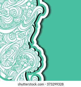 abstract hand-drawn retro waves pattern, wavy background.vector illustration