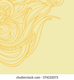 abstract hand-drawn retro waves pattern, wavy background.vector illustration