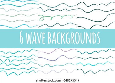 abstract hand-drawn retro waves patterns. Big set. Pattern can be used for wallpaper, web page background,surface textures.