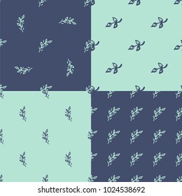 Abstract handdrawn seamless patterns set. Simple texture for backround, fabric or other types of design.