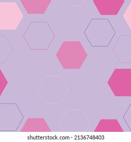 Abstract hand-drawn seamless polygonal pattern. Marker geometric element tiled texture background.Overlapped rectangles, triangles, pentagons and hexagons.  Hand painted colorful illustration