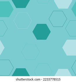 Abstract hand-drawn seamless polygonal pattern. Marker geometric element tiled texture background.Overlapped rectangles, triangles, pentagons and hexagons.  Honeycomb shapes mosaic backdrop.