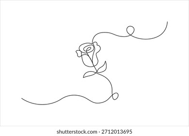 Abstrakte handgezeichnete Skizze eines Rosenvektordesigns