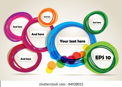 Abstract hand-drawn talking bubbles set