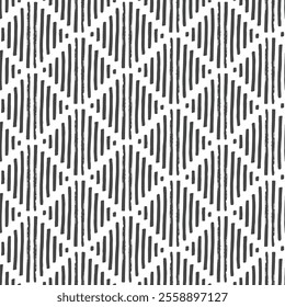 Abstract Hand-Drawn Textured Striped Pattern