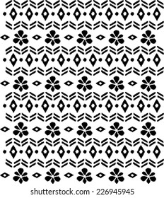 Abstract hand-drawn traditional pattern