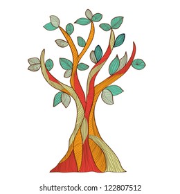 abstract hand-drawn tree