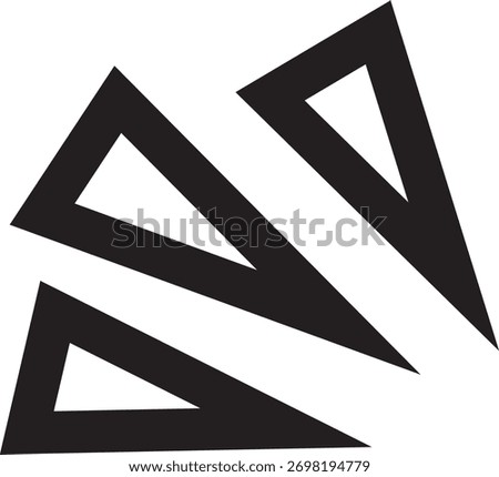 Abstract Hand-Drawn Triangle Shapes Burst