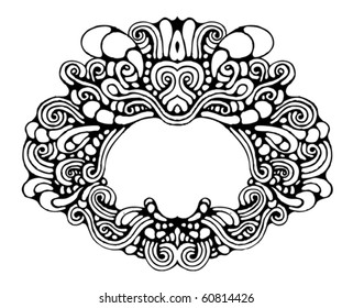 abstract hand-drawn victorian frame