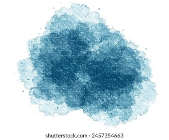 Abstract hand-drawn watercolor stains brush background. Blue color brush stroke on white background. watercolor brush vector.