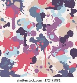 Abstract hand-drawn watercolor vector background. Watercolor composition for scrapbook design. Seamless watercolor pattern.