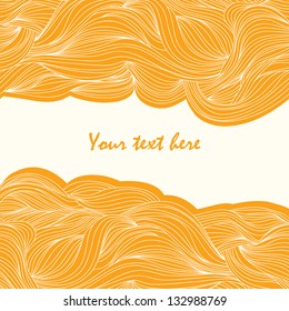 Abstract hand-drawn waves lines background