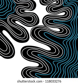 Abstract hand-drawn waves pattern
