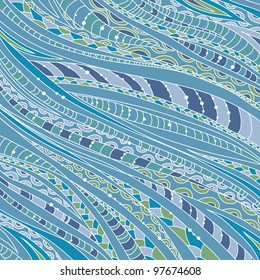  abstract hand-drawn waves pattern, background