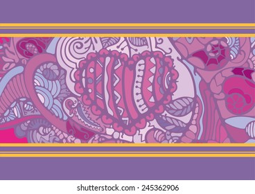 Abstract hand-drawn waves pattern, wavy background.Pattern can be used for wallpaper, pattern fills, web page background,surface textures. Gorgeous  floral background with 